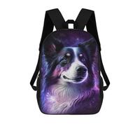 sinyumoney 17 Inch Galactic Pup Portrait -4 School Backpack School Bags for Girls Boys Backpack with Pocket Fashion School Bag Kids Backpack