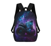sinyumoney 17 Inch Galactic Tractor Adventure-11 Backpacks Kids School Backpack School Bag 3D Printed for Boys Elementary And Middle School Students
