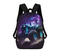 sinyumoney 17 Inch Galactic Tractor Adventure Backpacks Kids School Backpack School Bag 3D Printed School Bag for Boys Elementary And Middle School Students