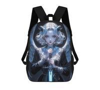 sinyumoney 17 Inch Gothic Angel with Sword Backpacks Kids School Backpack School Bag 3D Printed for Boys Elementary And Middle School Students
