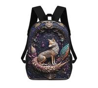 sinyumoney 17 Inch Great Tailed Fox Backpacks Kids School Backpack School Bag 3D Printed School Bag for Boys Elementary And Middle School Students