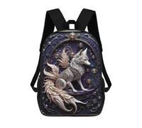 sinyumoney 17 Inch Guardian Steampunk Fox Casual Daypack Backpacks for Girls Boys High College Knapsack Travel Laptop Rucksack College Bookbag