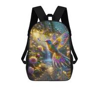 sinyumoney 17 Inch Hummingbird School Backpack School Bags for Girls Boys Backpack with Pocket Fashion School Bag Kids Backpack