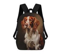 sinyumoney 17 Inch Irish Red And White Setter Backpack Kids School Backpack 3D Printed Fashion School Bag for Boys Elementary And Middle School Student