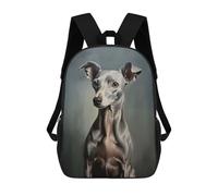 sinyumoney 17 Inch Italian Greyhound Backpacks Kids School Backpack School Bag 3D Printed School Bag for Boys Elementary And Middle School Students