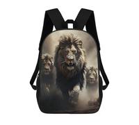 sinyumoney 17 Inch Lion Pride Running Dusty Trail School Backpack School Bags for Girls Boys Backpack with Pocket Fashion School Bag Kids Backpack