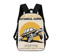 sinyumoney 17 Inch Los Angeles Botanical Garden Poster Backpack, Children's Backpack, Student School Bag Bookbag Rucksack, 3D Printed for Boys Girls
