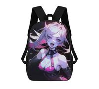 sinyumoney 17 Inch Mad Vampire Mircalla School Backpack School Bags for Girls Boys Backpack with Pocket Fashion School Bag Kids Backpack