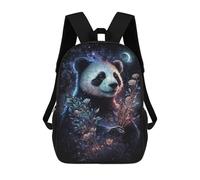 sinyumoney 17 Inch Magical Panda Night Garden Backpack, Children's Backpack, Student School Bag Bookbag Rucksack, 3D Printed for Boys Girls