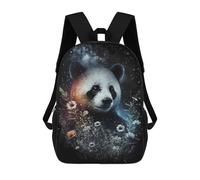 sinyumoney 17 Inch Magical Panda with Flowers -1 Backpacks Kids School Backpack School Bag 3D Printed for Boys Elementary And Middle School Students