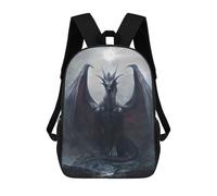 sinyumoney 17 Inch Moonlit Shadow Tyrant Casual Daypack Backpacks for Girls Boys High College Knapsack Travel Laptop Rucksack College Bookbag