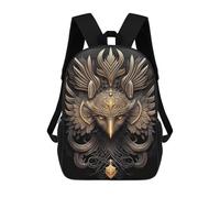 sinyumoney 17 Inch Mystic Golden God Phoenix Backpack Kids School Backpack 3D Printed Fashion School Bag for Boys Elementary And Middle School Student