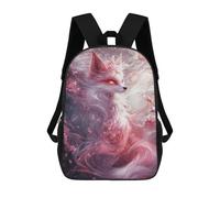 sinyumoney 17 Inch Mystical Fox with Cherry Blossoms Backpack with Pocket 3D Printed Travel Rucksacks Book Bags Kids School Bag