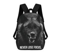 sinyumoney 17 Inch Never Lose Focus School Backpack School Bags for Girls Boys Backpack with Pocket Fashion School Bag Kids Backpack