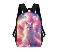 sinyumoney 17 Inch Nine-tailed Fox Fantasy Backpacks Kids School Backpack School Bag 3D Printed for Boys Elementary And Middle School Students