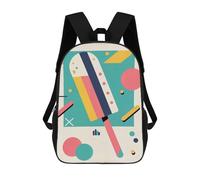 sinyumoney 17 Inch Popsicle Icecream Bauhaus Backpack Kids School Backpack 3D Printed Fashion School Bag for Boys Elementary And Middle School Student