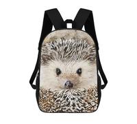 sinyumoney 17 Inch Porcupine Watercolor Art Backpack, Children's Backpack, Student School Bag Bookbag Rucksack, 3D Printed for Boys Girls