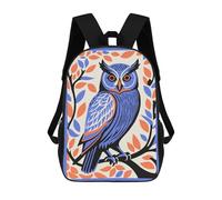 sinyumoney 17 Inch Purple Aesthetic Owl Backpack Kids School Backpack 3D Printed Fashion School Bag for Boys Elementary And Middle School Student