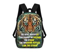 sinyumoney 17 Inch Quotes The Devil Whisper Backpack 3D Printed Children's School Backpack for Kids High Capacity Travel Rucksacks Book Bags Kids School Bag Back Pack