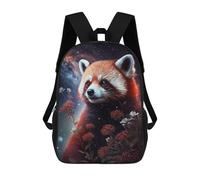 sinyumoney 17 Inch Red Panda in Space Garden Backpacks Kids School Backpack School Bag 3D Printed for Boys Elementary And Middle School Students