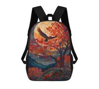 sinyumoney 17 Inch School Backpack,3D Printed Abtract Birds 1 Children Backpacks,Kids Kindergarten Cute Travel Bags Casual Daypack for Boys School Students