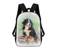 sinyumoney 17 Inch School Backpack,3D Printed Bernese Mountain Dog Puppy Children Backpacks,Kids Kindergarten Cute Travel Bags Casual Daypack for Boys School Students