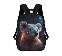sinyumoney 17 Inch School Backpack,3D Printed Cosmic Koala Portrait-1 Children Backpacks,Kids Kindergarten Cute Travel Bags Casual Daypack for Boys School Students