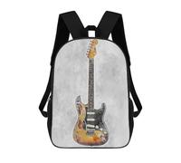 sinyumoney 17 Inch School Backpack,3D Printed Electric Guitar 12 Children Backpacks,Kids Kindergarten Cute Travel Bags Casual Daypack for Boys School Students