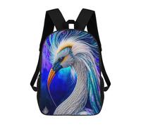 sinyumoney 17 Inch School Backpack,3D Printed Fantasy Bird Art Print Children Backpacks,Kids Kindergarten Cute Travel Bags Casual Daypack for Boys School Students