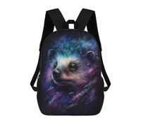 sinyumoney 17 Inch School Backpack,3D Printed Galactic Hedgehog Art Print -4 Children Backpacks,Kids Kindergarten Cute Travel Bags Casual Daypack for Boys School Students
