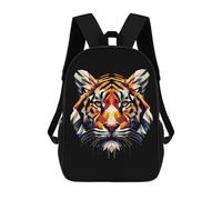 sinyumoney 17 Inch School Backpack,3D Printed Geometric Tiger Children Backpacks,Kids Kindergarten Cute Travel Bags Casual Daypack for Boys School Students