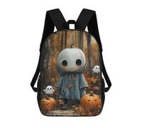 sinyumoney 17 Inch School Backpack,3D Printed Halloween Ghostly Forest Scene Children Backpacks,Kids Kindergarten Cute Travel Bags Casual Daypack for Boys School Students