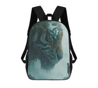sinyumoney 17 Inch School Backpack,3D Printed Journey to The Wild A Giant Tiger Encounter Children Backpacks,Kids Kindergarten Cute Travel Bags Casual Daypack for Boys School Students