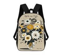 sinyumoney 17 Inch School Backpack,3D Printed March Aux Fleurs Paris Children Backpacks,Kids Kindergarten Cute Travel Bags Casual Daypack for Boys School Students
