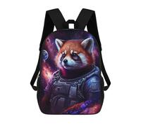 sinyumoney 17 Inch School Backpack,3D Printed Space Red Panda Explorer Children Backpacks,Kids Kindergarten Cute Travel Bags Casual Daypack for Boys School Students