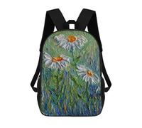 sinyumoney 17 Inch School Backpack,3D Printed Three Daisies Children Backpacks,Kids Kindergarten Cute Travel Bags Casual Daypack for Boys School Students