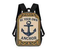 sinyumoney 17 Inch School Backpack Be Your Own Anchor Bookbag for Boys Girls Chool Bag College Business Travel Bag Work Bag