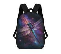sinyumoney 17 Inch School Backpack Cosmic Dragonfly Art Print-2 Bookbag for Boys Girls Chool Bag College Business Travel Bag Work Bag