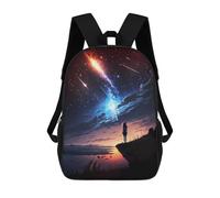 sinyumoney 17 Inch School Backpack Girl Watching Meteors Shower at Night Bookbag for Boys Girls Chool Bag College Business Travel Bag Work Bag