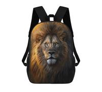 sinyumoney 17 Inch School Backpack Golden Mane Lion Portrait Bookbag for Boys Girls Chool Bag College Business Travel Bag Work Bag