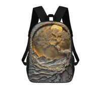 sinyumoney 17 Inch School Backpack Golden Mountain Tree Bookbag for Boys Girls Chool Bag College Business Travel Bag Work Bag