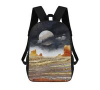 sinyumoney 17 Inch School Backpack Metallic Desert Bookbag for Boys Girls Chool Bag College Business Travel Bag Work Bag