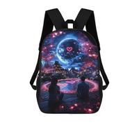 sinyumoney 17 Inch School Backpack Romantic Night Under The Moon Bookbag for Boys Girls Chool Bag College Business Travel Bag Work Bag