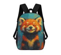 sinyumoney 17 Inch School Backpack Smiling Red Panda Painting Bookbag for Boys Girls Chool Bag College Business Travel Bag Work Bag