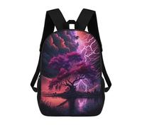 sinyumoney 17 Inch School Backpack Thunderstorm Tree Reflections -1 Bookbag for Boys Girls Chool Bag College Business Travel Bag Work Bag