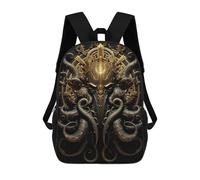 sinyumoney 17 Inch Skull Throne of Cthulhu Backpacks Kids School Backpack School Bag 3D Printed School Bag for Boys Elementary And Middle School Students