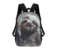 sinyumoney 17 Inch Sloth in A Bubble Bath Backpacks Kids School Backpack School Bag 3D Printed School Bag for Boys Elementary And Middle School Students