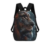 sinyumoney 17 Inch Snowy Lion Portrait Backpack, Children's Backpack, Student School Bag Bookbag Rucksack, 3D Printed for Boys Girls