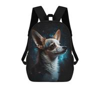 sinyumoney 17 Inch Space Pup Cosmic Canine Adventure Backpacks Kids School Backpack School Bag 3D Printed for Boys Elementary And Middle School Students
