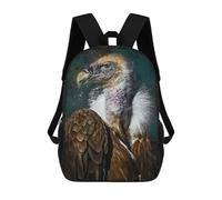 sinyumoney 17 Inch Splatter Vulture Backpack, Children's Backpack, Student School Bag Bookbag Rucksack, 3D Printed for Boys Girls